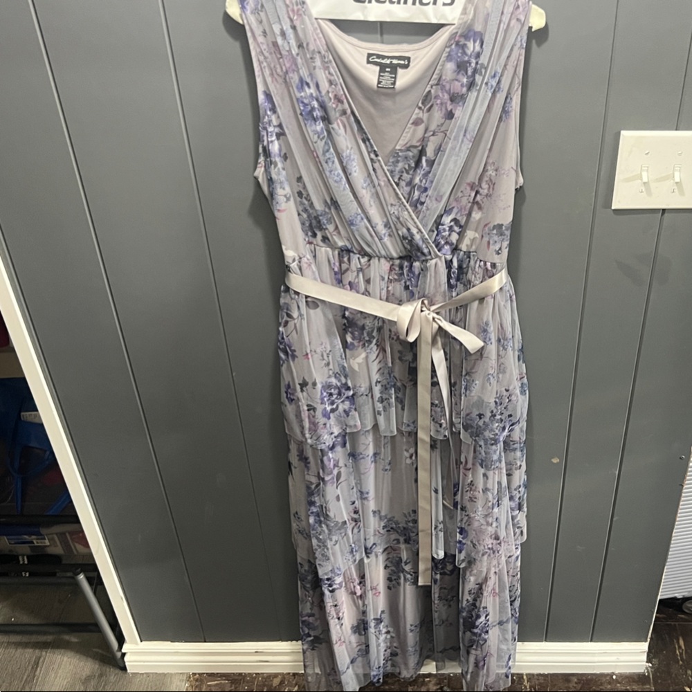 Chaus Lavender Floral Maxi Dress